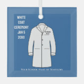 Witte Jas Ceremonie Herinnering Tandarts Glas Ornament (Voorkant)
