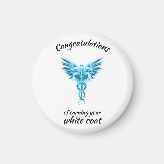 Witte Jas Ceremonie Kristal Medisch Magneet (Voorkant)