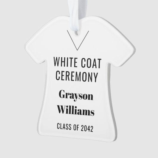 Witte Jas Ceremonie Naam Ornament (voorkant)