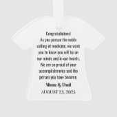 Witte Jas Ceremonie Naam Ornament (achterkant)