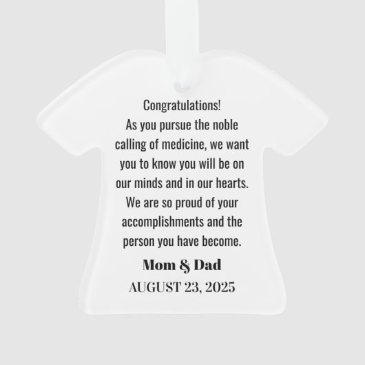 Witte Jas Ceremonie Naam Ornament (achterkant)