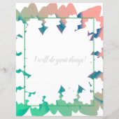 Witte Jasmijn Bloemen Gevoerde Schrijfpapier (Achterkant)