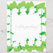 Witte Jasmijn Bloemen Gevoerde Schrijfpapier (Achterkant)