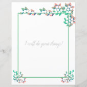 Witte Jasmijn Bloemen Gevoerde Schrijfpapier (Achterkant)