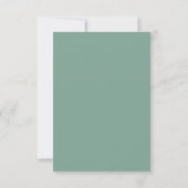 Witte Jasmijn Bloemige Groene Geometrische Trouw Save The Date (Achterkant)
