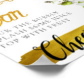 Witte jasmijn elegante Mimosa bar bord Poster (Hoek)