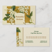  witte jasmijnbloemen op maat bloemen visitekaartje (Voorkant / Achterkant)