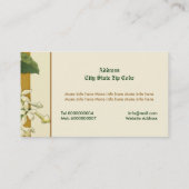  witte jasmijnbloemen op maat bloemen visitekaartje (Achterkant)