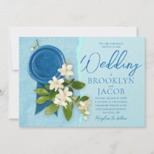 Witte Jasmijnen bruiloft uitnodiging