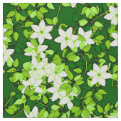 Witte jasmine uit groene bladeren stof (Close Up)