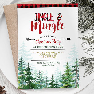 Witte Jingle & Mingle Kerstfeest Lumberjack Kaart