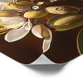 Witte Jojoba Bloemen Kunstprint Poster (Hoek)