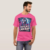 Witte jongen kan KZ grappig rappen T-shirt (Voorkant volledig)