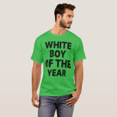 Witte Jongen van het Jaar Grappige jongen T-shirt (Voorkant volledig)