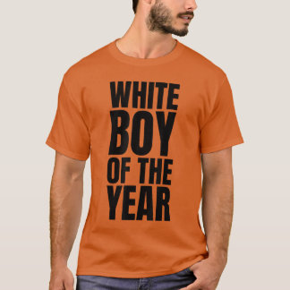 Witte Jongen van het Jaar voor Mannen Jongens Grap T-shirt