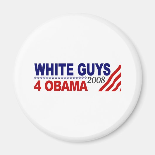 Witte jongens 4 Obama Magneet (Voorkant)