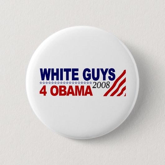 Witte jongens 4 Obama Ronde Button 5,7 Cm (Voorkant)