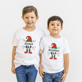 Witte jongens elf broer t-shirt
