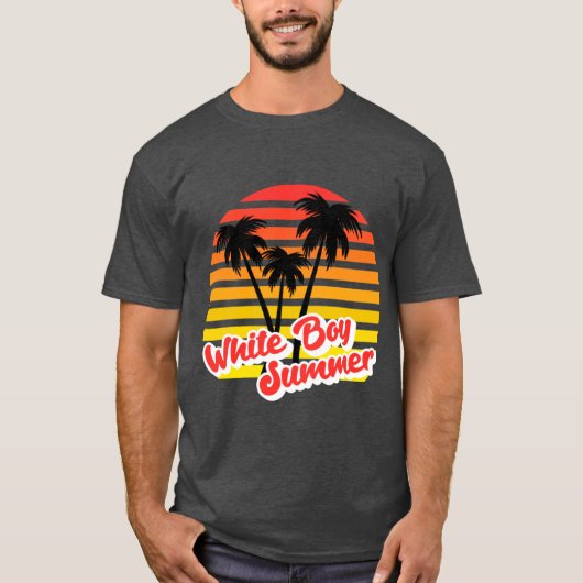 Witte Jongens Zomer vintage T-shirt (Voorkant)