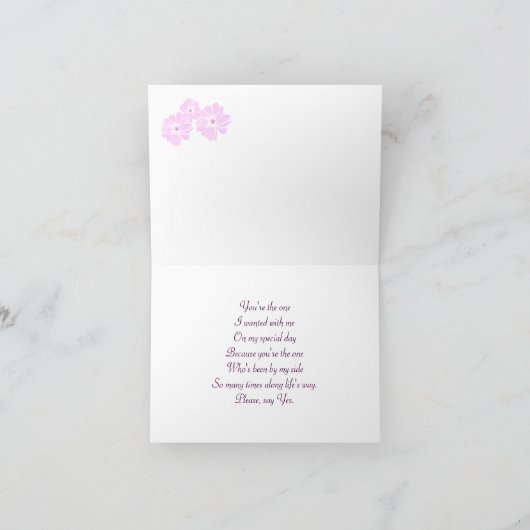 Witte jurk, hart op paarse zuster bruidsmeisje kaa (Binnen)