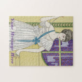 Witte jurk Pearl, parelpartij Legpuzzel (Horizontaal)