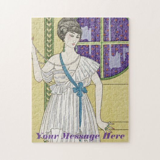 Witte jurk Pearl, parelpartij Legpuzzel (Verticaal)