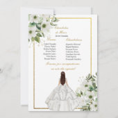 Witte jurk quinceañera kaart (Achterkant)