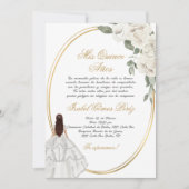 Witte jurk Quinceanera silhouet Kaart (Voorkant)