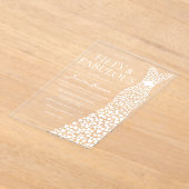 Witte jurk Vijftig & Fabulous 50ste verjaardagsfee Acryl Uitnodigingen (Laagn)