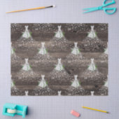 Witte jurken en Rozen op houtontkoppeling Tissuepapier (Craft)