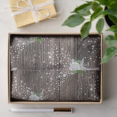 Witte jurken en Rozen op houtontkoppeling Tissuepapier (Geschenk)