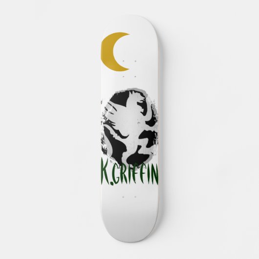 Witte "K. Griffin" Killosopher Skateboard Deck (Voorkant)
