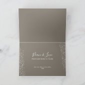 Witte Kaars Gezellige Kerstmis Gevouwen Feestdagen Kaart (Binnen)