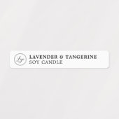 Witte kaars, tamper-bestendig zegel Uw Logo labels (Design 2)