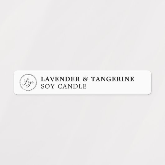 Witte kaars, tamper-bestendig zegel Uw Logo labels (Design 2)