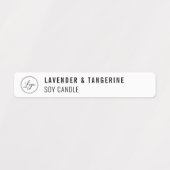 Witte kaars, tamper-bestendig zegel Uw Logo labels (Design 2)