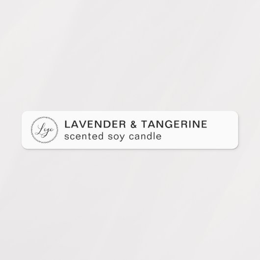 Witte kaars, tamper-bestendig zegel Uw Logo labels (Design 2)