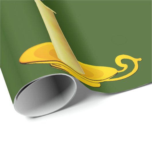 Witte kaarsen op groen inpakpapier (Rol Hoek)