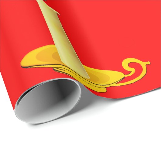 Witte kaarsen op rood inpakpapier (Rol Hoek)