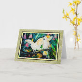 witte Kaart van de kaketoe (Gele Bloem)