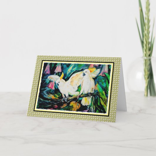 witte Kaart van de kaketoe (Voorkant)