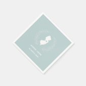 Witte kaart van New Jersey met aangepaste namen fe Servet (Hoek)