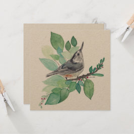 Witte Kaart van Nuthatch Bird