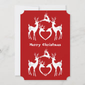 Witte Kaart voor kerstrenrendieren (Achterkant)