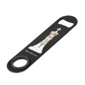 Witte kaas / Gepersonaliseerde naam Speed Flessenopener (Voorkant Gekanteld)