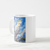 Witte kaketoe koffiemok (Voorkant links)