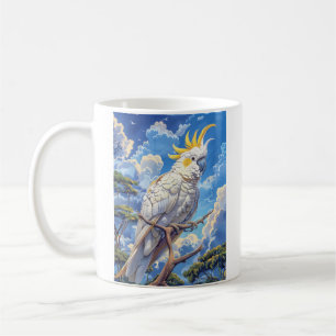 Witte kaketoe koffiemok