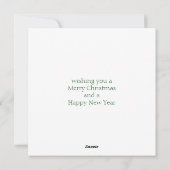 Witte Kaketoe Presenteert Prettig Kerstfeest Feestdagenkaart (Achterkant)