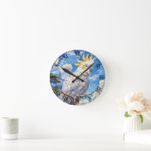 Witte kaketoe ronde klok (Huis)