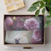 Witte Kaketoe Rozentuin Decoupage Tissuepapier (Geschenk)